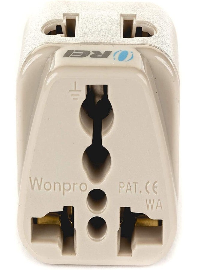Orei India to Italy, Libya, Chile & More (Type L) Travel Adapter Plug - 2 in 1 - CE Certified - RoHS Compliant -2-Pack (DB-12A-2PK) - Image 4